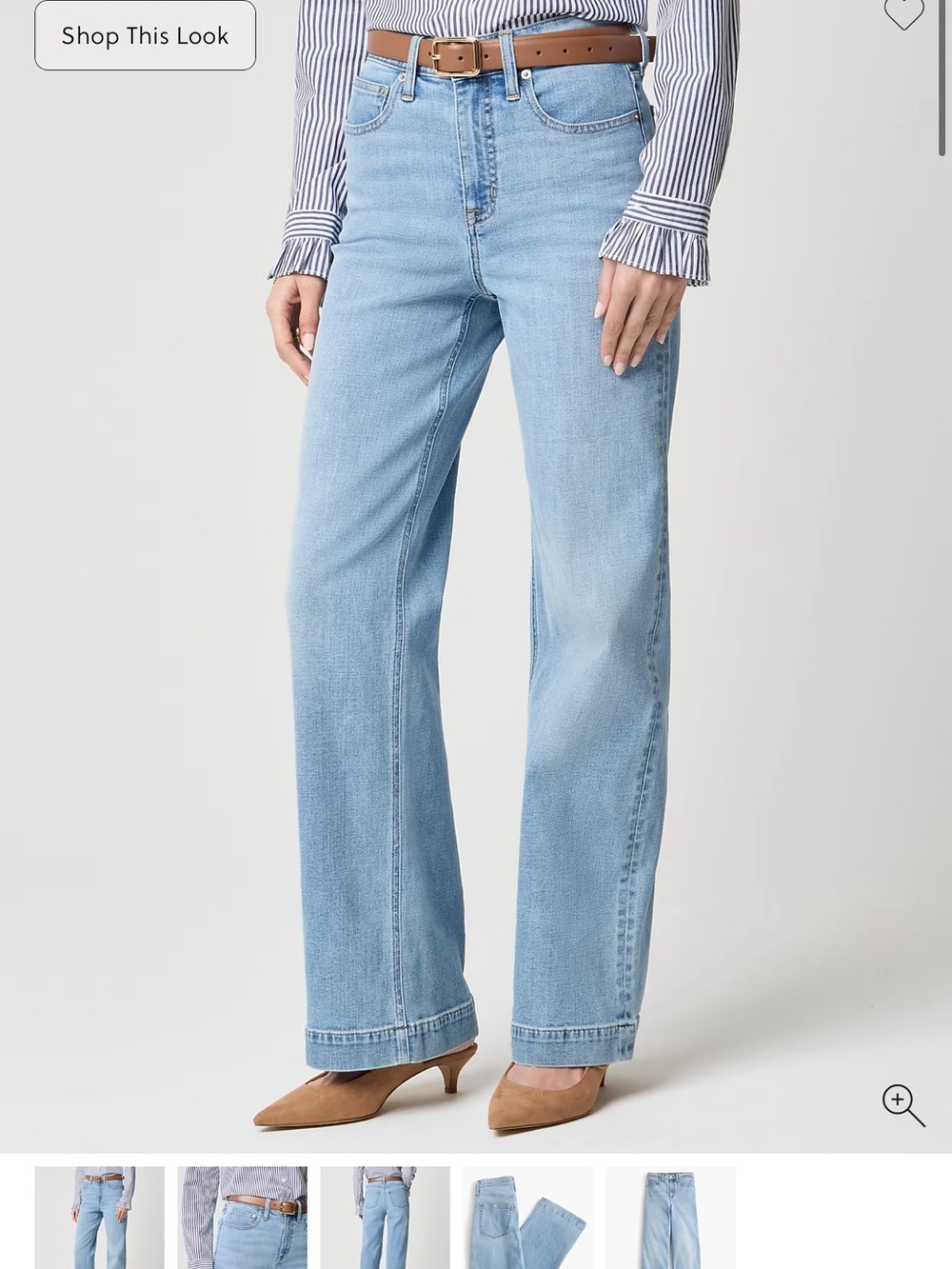 J. Crew Light Blue Wide-Leg Jeans